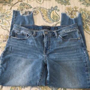 Lucky Brand Light Blue Cropped Distressed Jeans